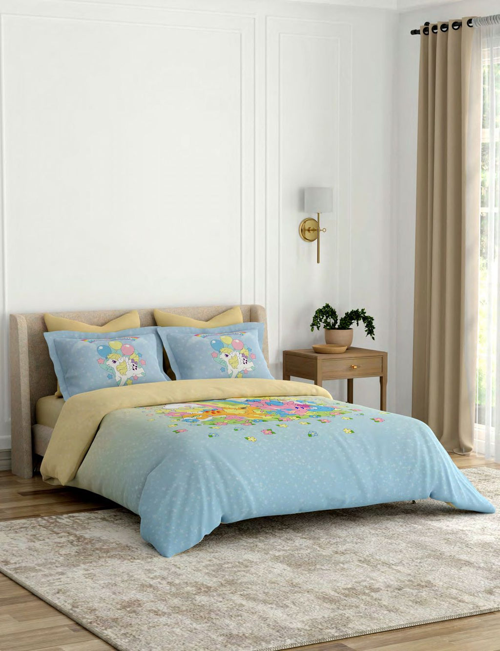 Portico New York My Little Pony Bedtime Stories Printed Cotton Bedsheet | Kids Collection AW2026
