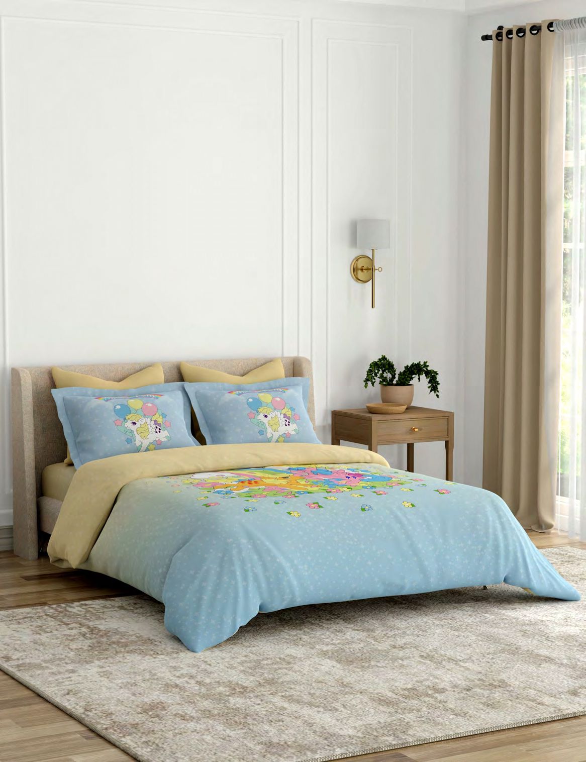 Portico New York My Little Pony Bedtime Stories Printed Cotton Bedsheet | Kids Collection AW2026