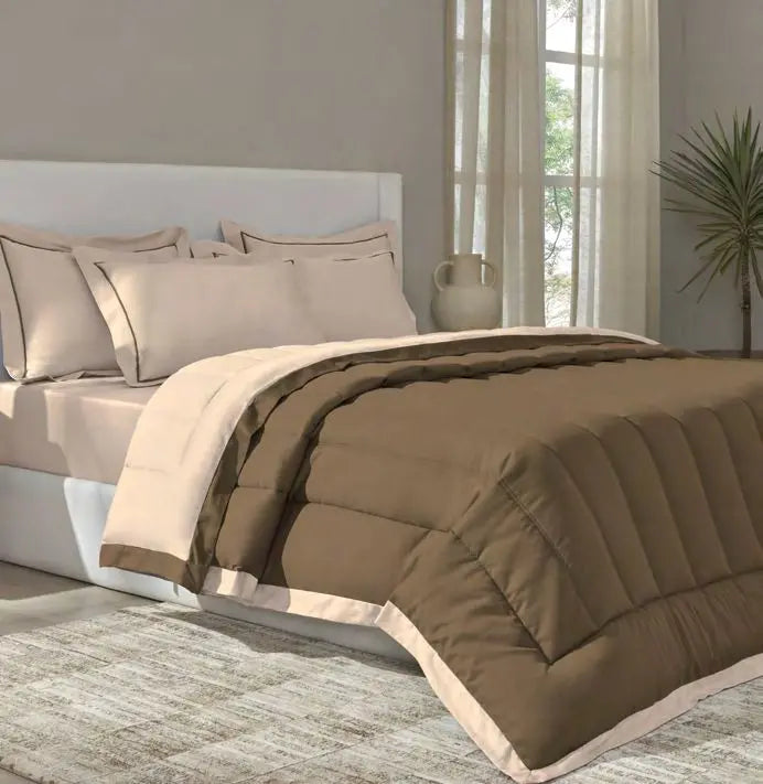 FURROW-Affogat-Almond Milk- DOUBLE COMFORTER 300 GSM Sansaar A D'decor Brand