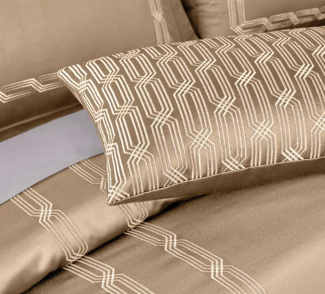 Ddecor Live Beautiful Luxor Collection Bedding Gift 7 pcsSet Estella Beige D'Decor