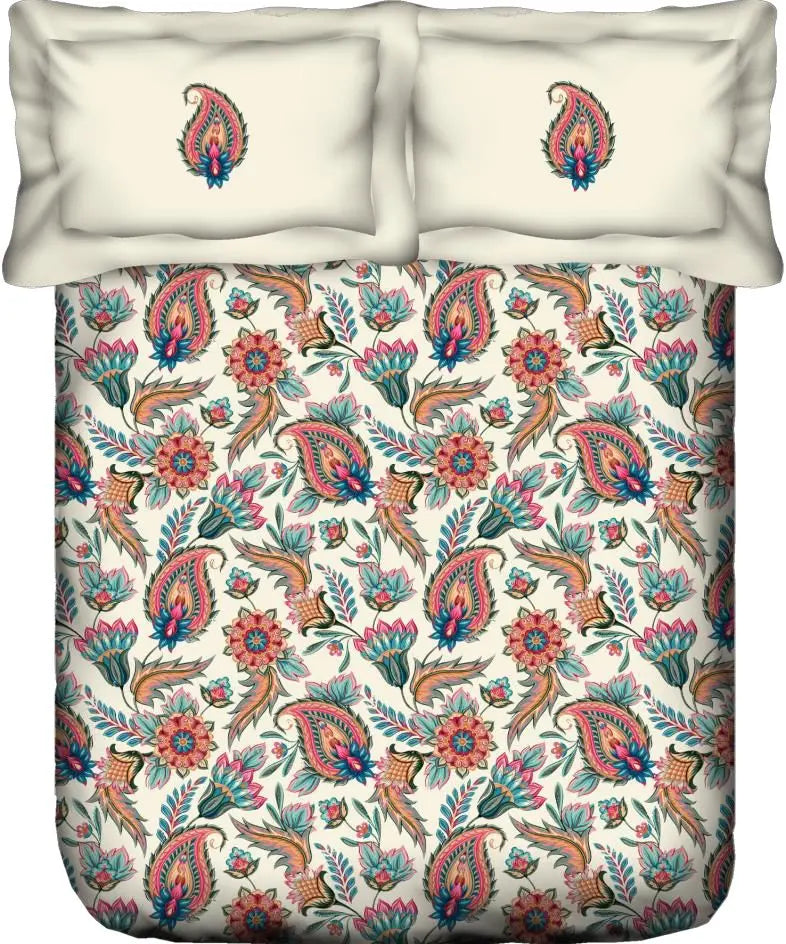 Portico New York Magnum Collection King size Bedsheet with 2pc Pillow Cover - grahsajja