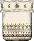 Portico Magnum King Size Cotton Bedsheet Premium Solid with Border 274x274cm 2023-24