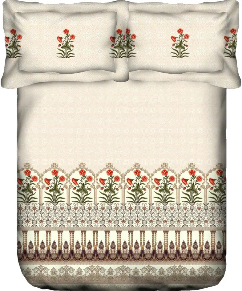 Portico New York Magnum Collection King size Bedsheet with 2pc Pillow Cover - grahsajja