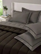 FURROW-Caviar-Charcoal Ash- DOUBLE COMFORTER 300 GSM Sansaar A D'decor Brand