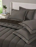 FURROW-Caviar-Charcoal Ash- DOUBLE COMFORTER 300 GSM Sansaar A D'decor Brand