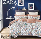 Zara Bedsheet Trance Home Linen Pure 100% Cotton 400TC Plain King Size Bedsheet with 2 Pillow Covers (250 x 270 cm ) - grahsajja