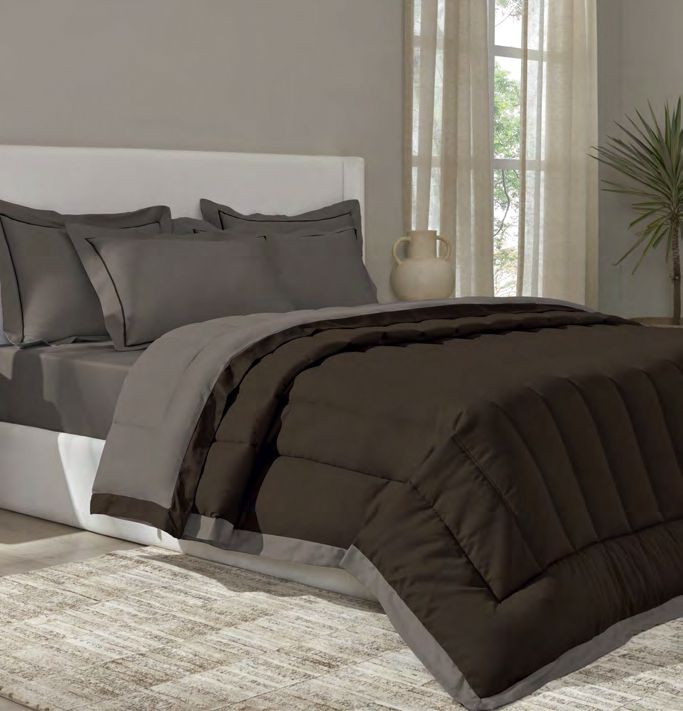FURROW-Caviar-Charcoal Ash- DOUBLE COMFORTER 300 GSM