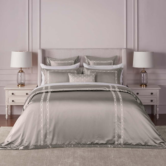 Ddecor Live Beautiful Luxor Collection Bedding Gift 7 pcsSet Estella Taupe