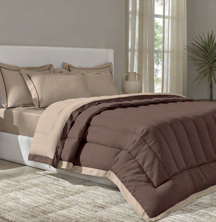 FURROW-sand-Pine Cone- DOUBLE COMFORTER 300 GSM