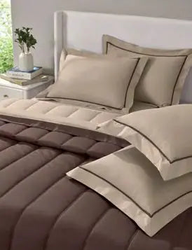 FURROW-sand-Pine Cone- DOUBLE COMFORTER 300 GSM Sansaar A D'decor Brand