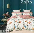 Zara Bedsheet Trance Home Linen Pure 100% Cotton 400TC Plain King Size Bedsheet with 2 Pillow Covers (250 x 270 cm ) - grahsajja