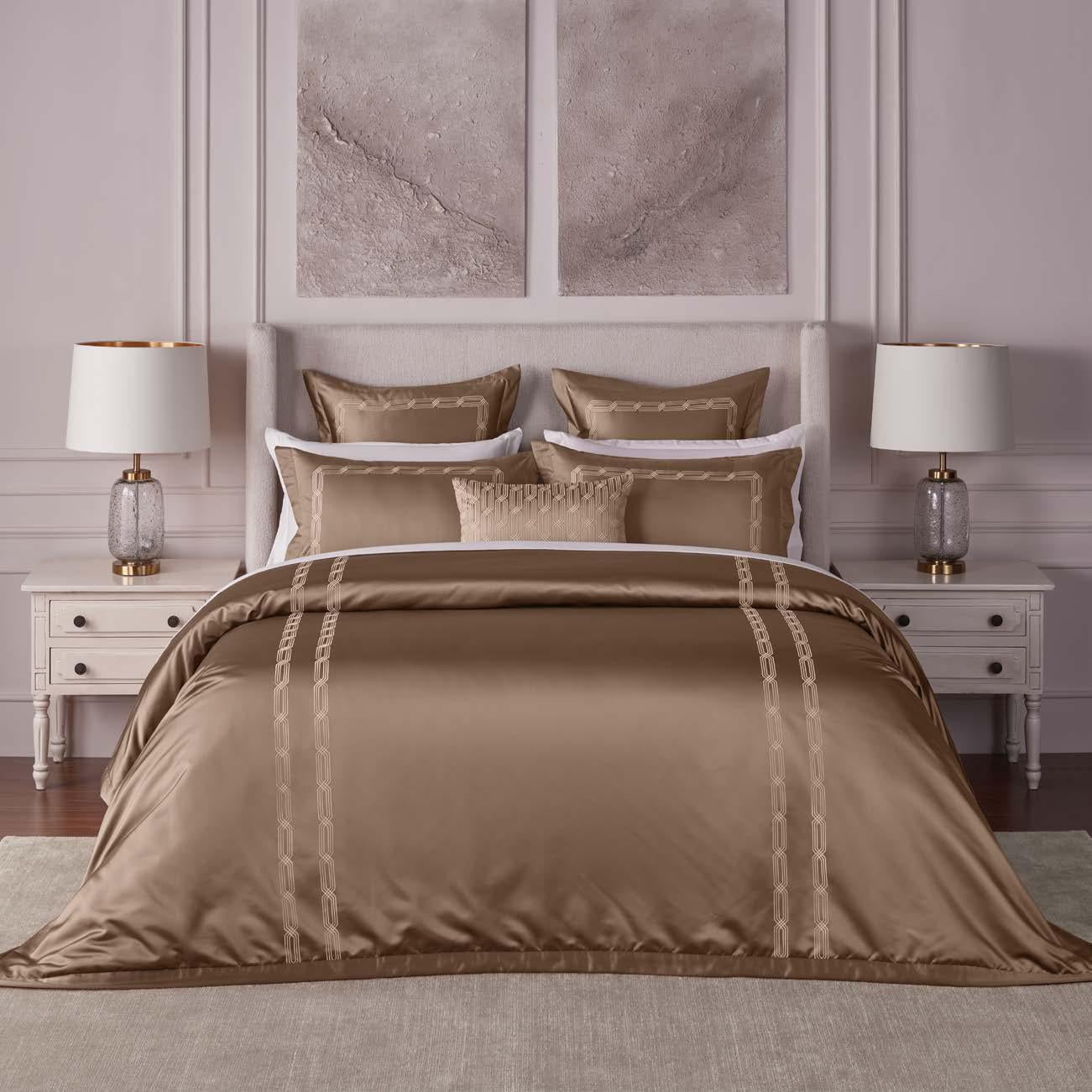 Ddecor Live Beautiful Luxor Collection Bedding Gift 7 pcsSet Estella Mushroom