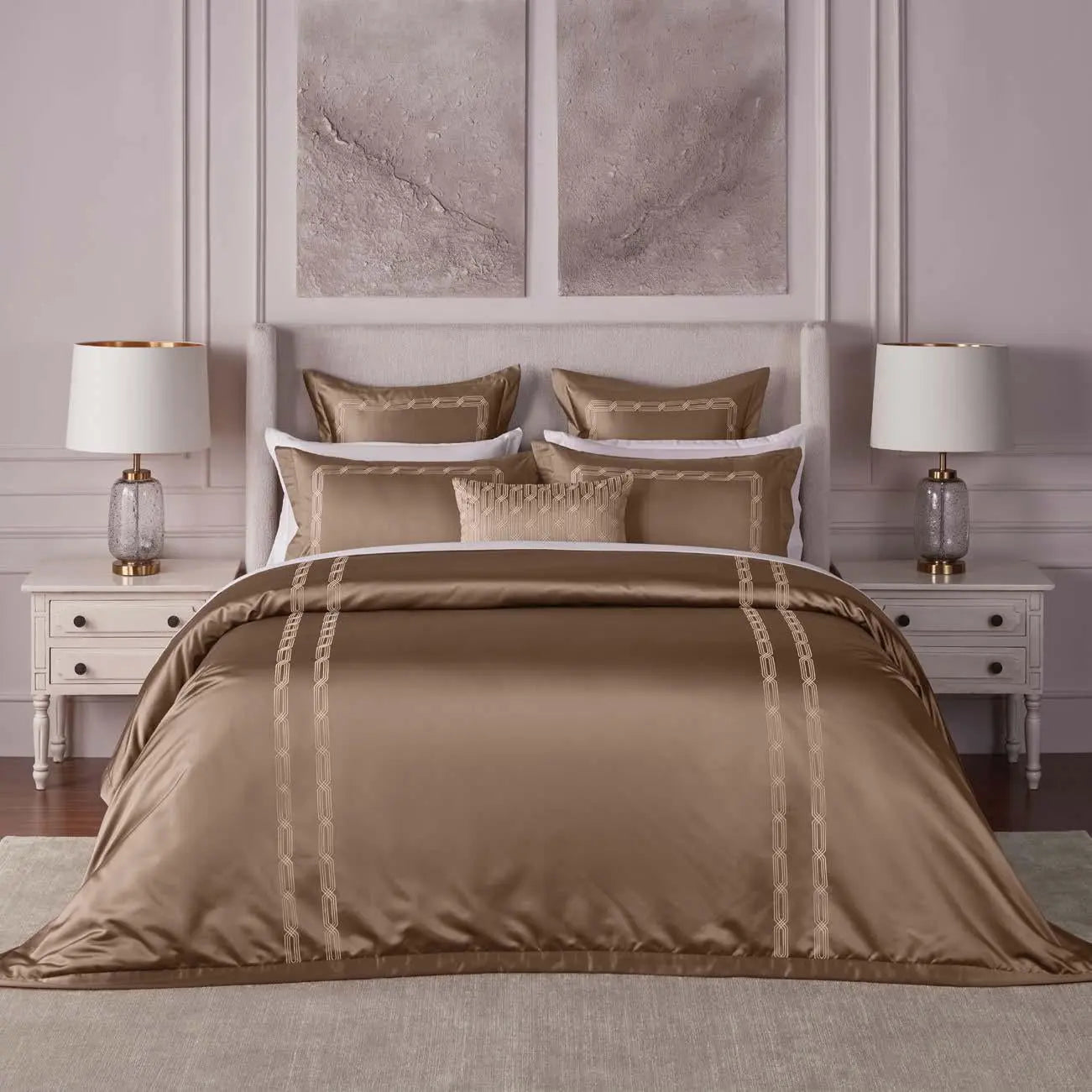 Ddecor Live Beautiful Luxor Collection Bedding Gift 7 pcsSet Estella Mushroom D'Decor