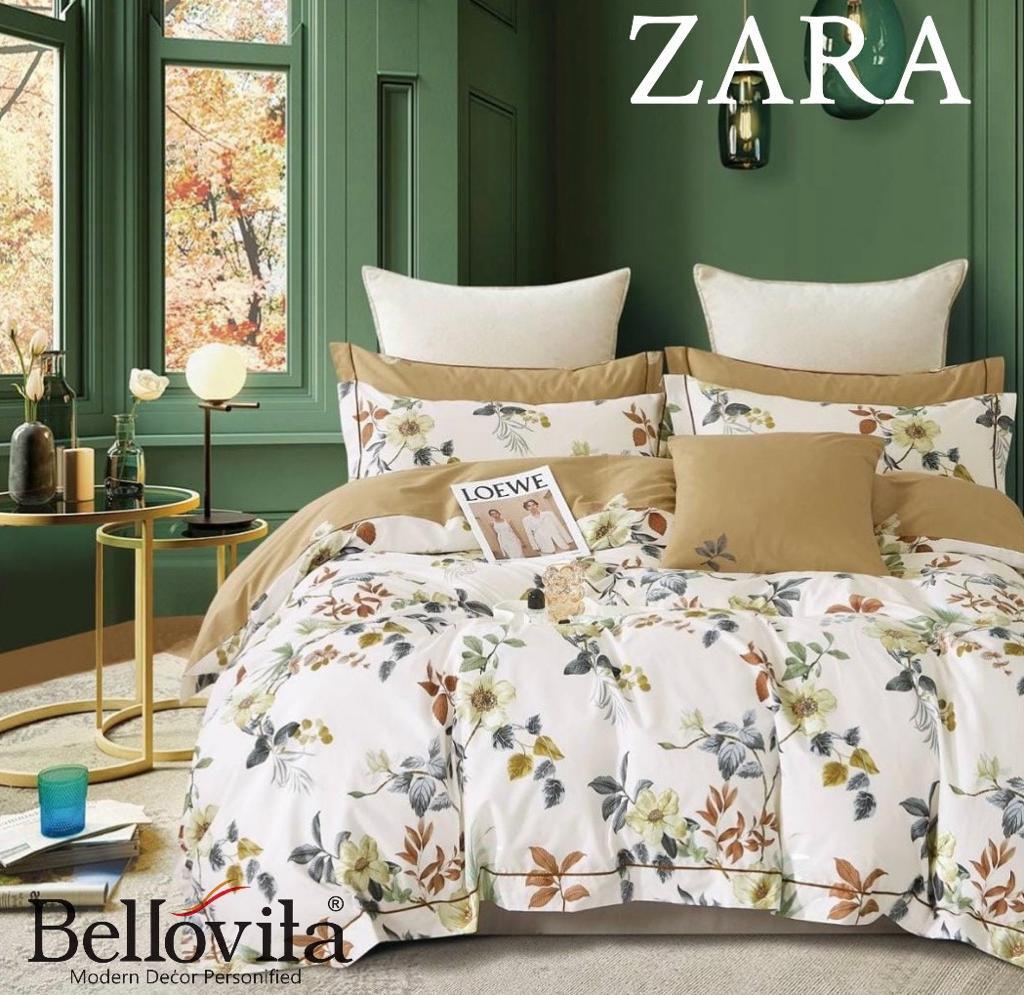 Zara Bedsheet Trance Home Linen Pure 100% Cotton 400TC Plain King Size Bedsheet with 2 Pillow Covers (250 x 270 cm ) - grahsajja