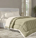 FURROW-Marshmallow-Sage- DOUBLE COMFORTER 300 GSM Sansaar A D'decor Brand