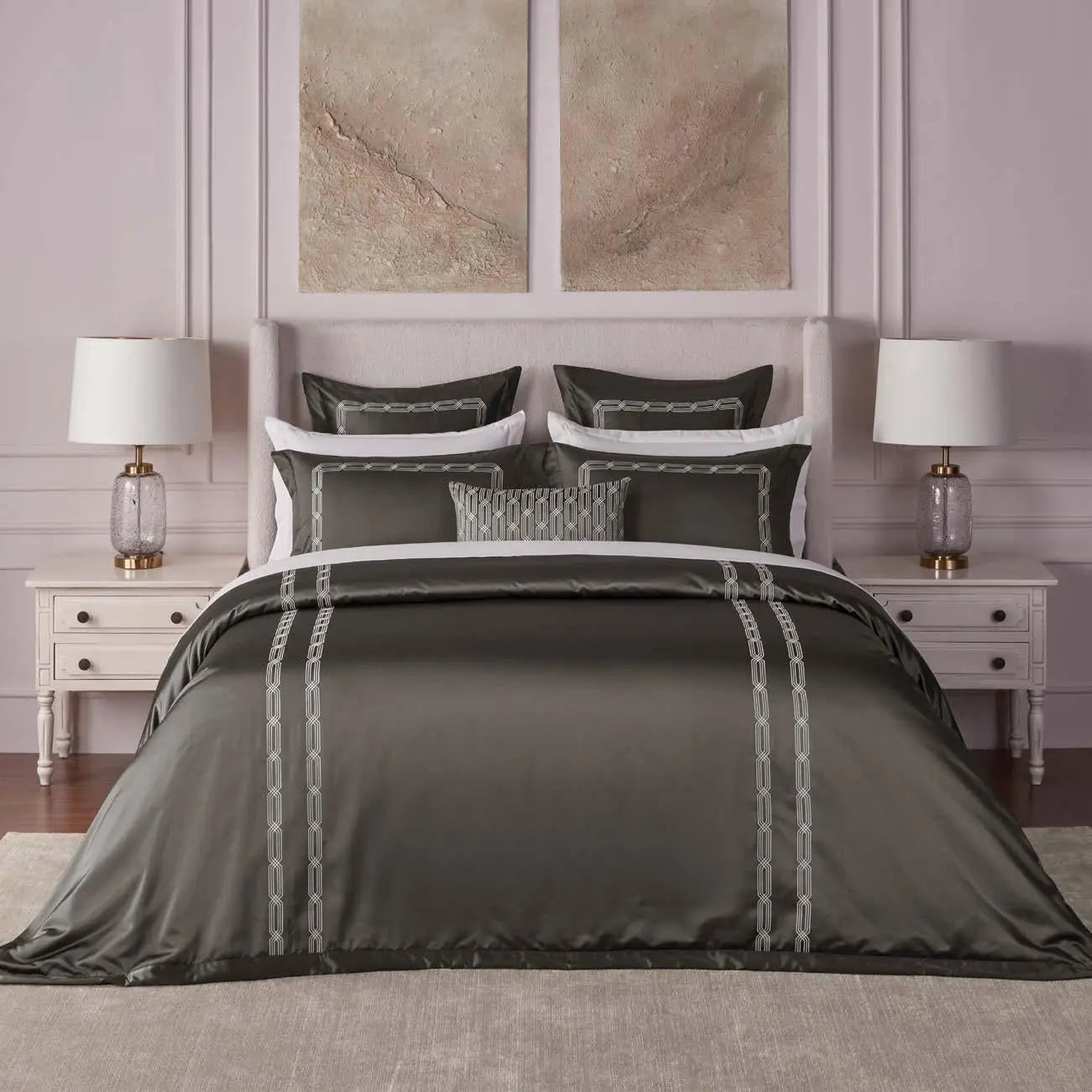 Ddecor Live Beautiful Luxor Collection Bedding Gift 7 pcsSet Estella Granite D'Decor