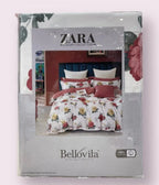 Zara Bedsheet Trance Home Linen Pure 100% Cotton 400TC Plain King Size Bedsheet with 2 Pillow Covers (250 x 270 cm ) - grahsajja
