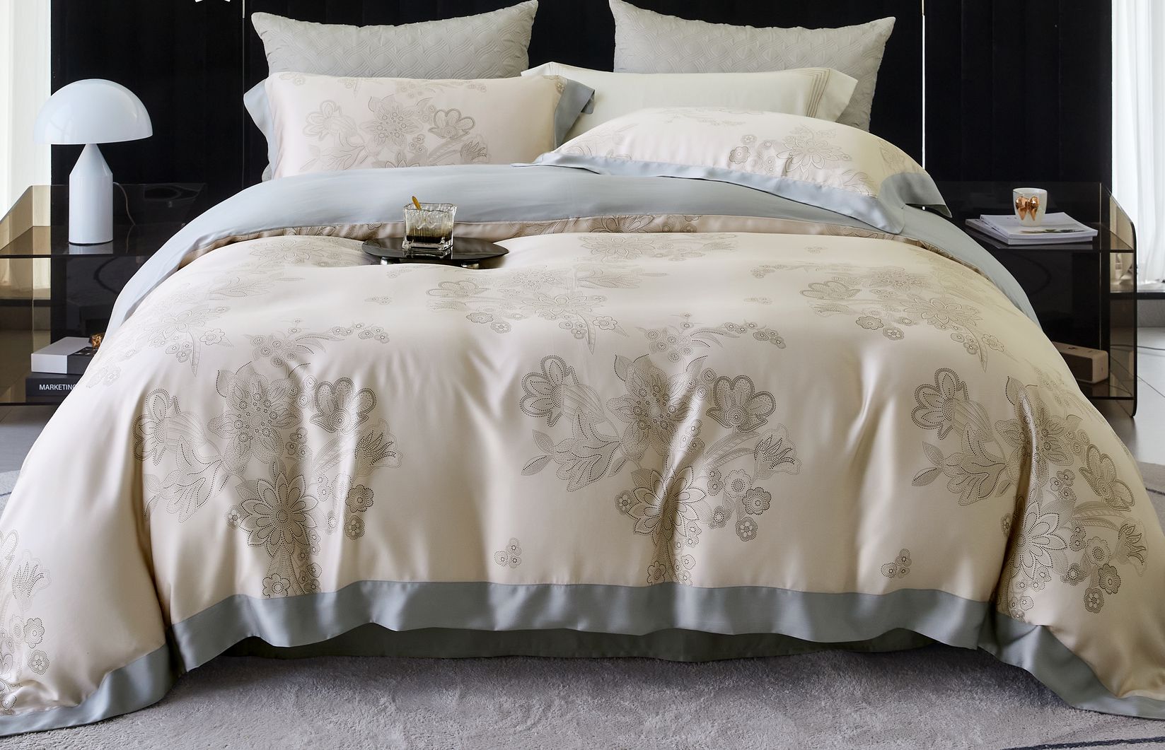 Spread Spain Made From Green 550 TC Cotton & Bamboo Bedsheets | Summer Bed Sheet SS2026