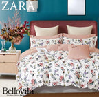 Zara Bedsheet Trance Home Linen Pure 100% Cotton 400TC Plain King Size Bedsheet with 2 Pillow Covers (250 x 270 cm ) - grahsajja