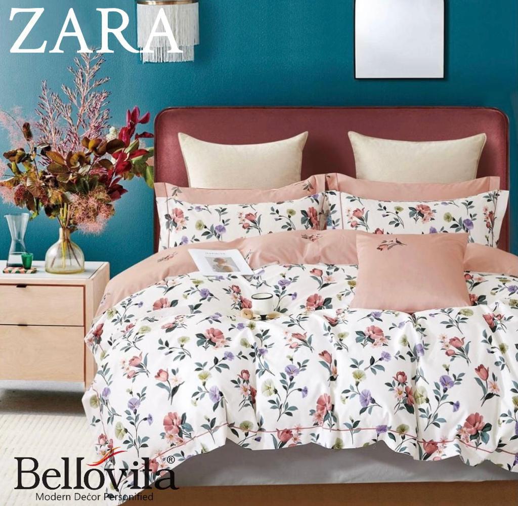 Zara Bedsheet Trance Home Linen Pure 100% Cotton 400TC Plain King Size Bedsheet with 2 Pillow Covers (250 x 270 cm ) - grahsajja