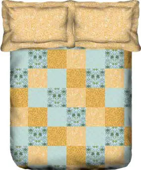 Portico New York Cadence 250 TC 100% Cotton Health Pro Printed Super King Bedsheet with 2 Pillow Cover - grahsajja