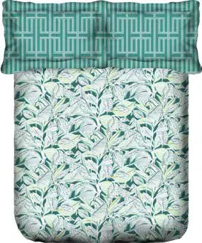 Portico New York Cadence 250 TC 100% Cotton Health Pro Printed Super King Bedsheet with 2 Pillow Cover - grahsajja