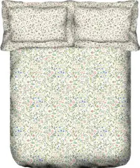 Portico New York Cadence 250 TC 100% Cotton Health Pro Printed Super King Bedsheet with 2 Pillow Cover - grahsajja