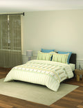 Portico Royale SS2026 Super King 100% Cotton Health Pro Bedsheet Refreshing Teal Abstract - Design 9100248