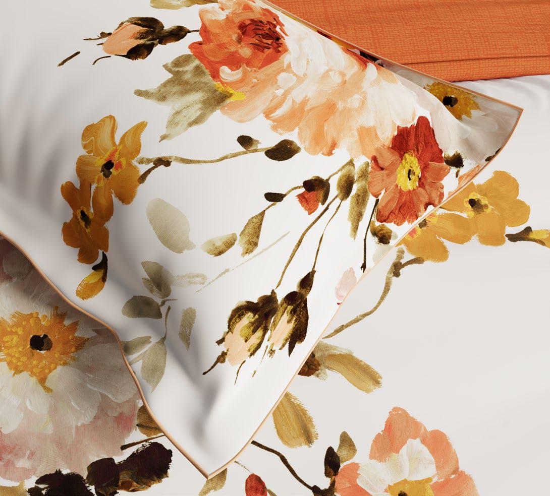 Ddecor Live Beautiful King Size Bedsheet with 4Pc Pillow Covers GOLDEN ROSE | RUSSET ORANGE - grahsajja