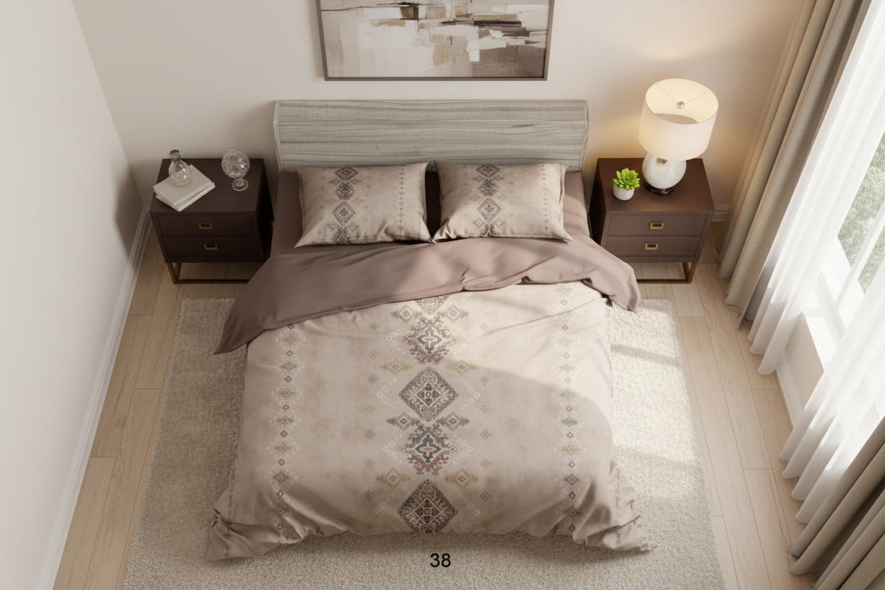 Empress Scarlet Bedsheet Set | 350TC King Size | 3-Piece SRL-22