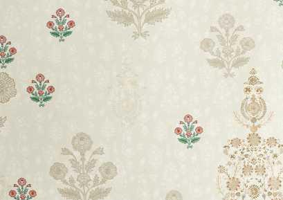 Spaces Shubha 100% Cotton 300 TC Sateen Botanic Large Bedsheet with 2 Pillow Covers, Papier Mâché