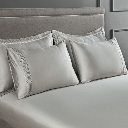 Ddecor Beautiful Living | Luxor Collection 1pc king Size Bedsheet and 4PC Pillow Cover 800TC GREY - grahsajja