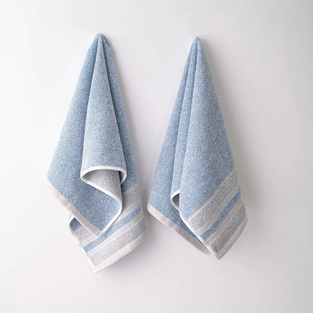 100% Luxury 2pcs Cotton Hand Towel - Pure Indulgence | Color : Blue 01