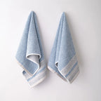 100% Luxury 2pcs Cotton Hand Towel - Pure Indulgence | Color : Blue 01