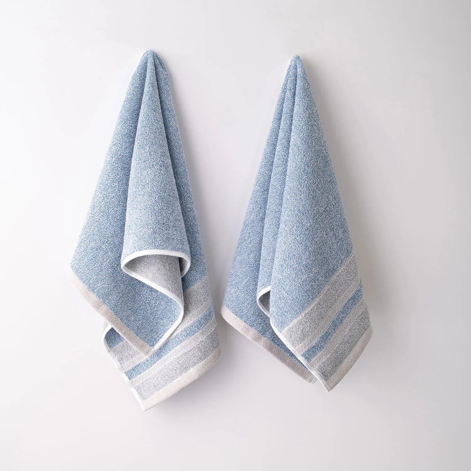 100% Luxury 2pcs Cotton Hand Towel - Pure Indulgence | Color : Blue 01