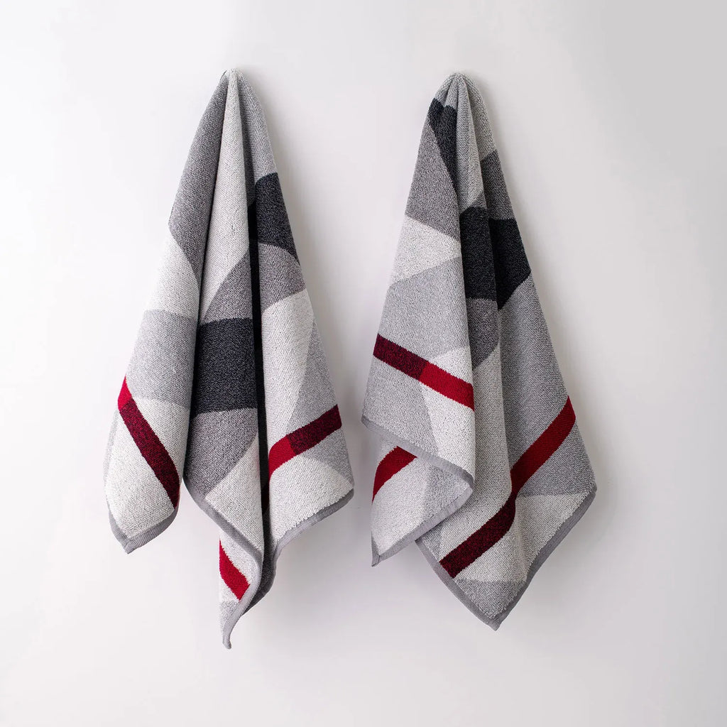 100% Luxury 2pcs Cotton Hand Towel - Pure Indulgence | Color : Grey 02