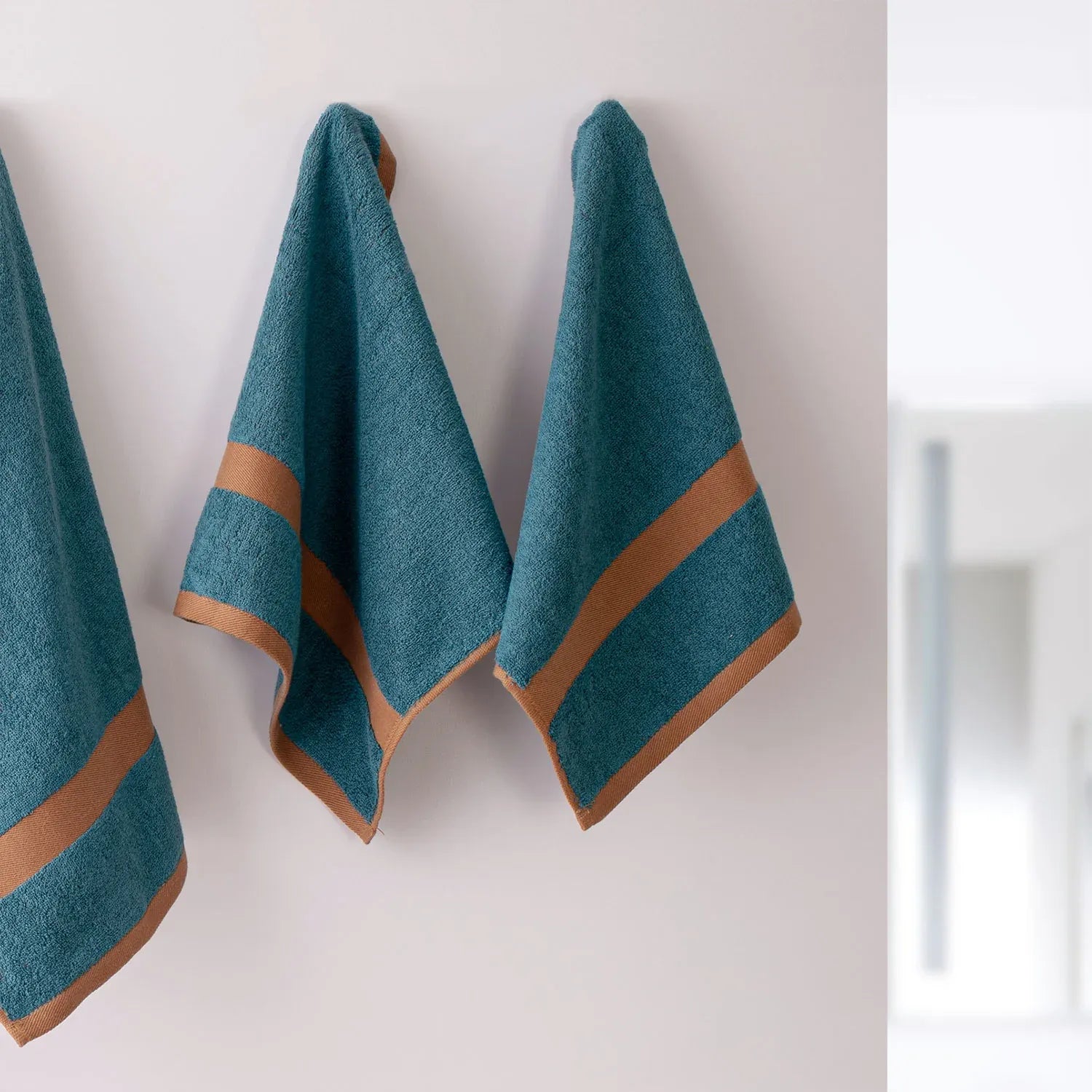 100% Luxury 2pcs Cotton Hand Towel - Pure Indulgence | Color : Blue 04