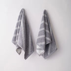 100% Luxury 2pcs Cotton Hand Towel - Pure Indulgence | Color : Grey 05