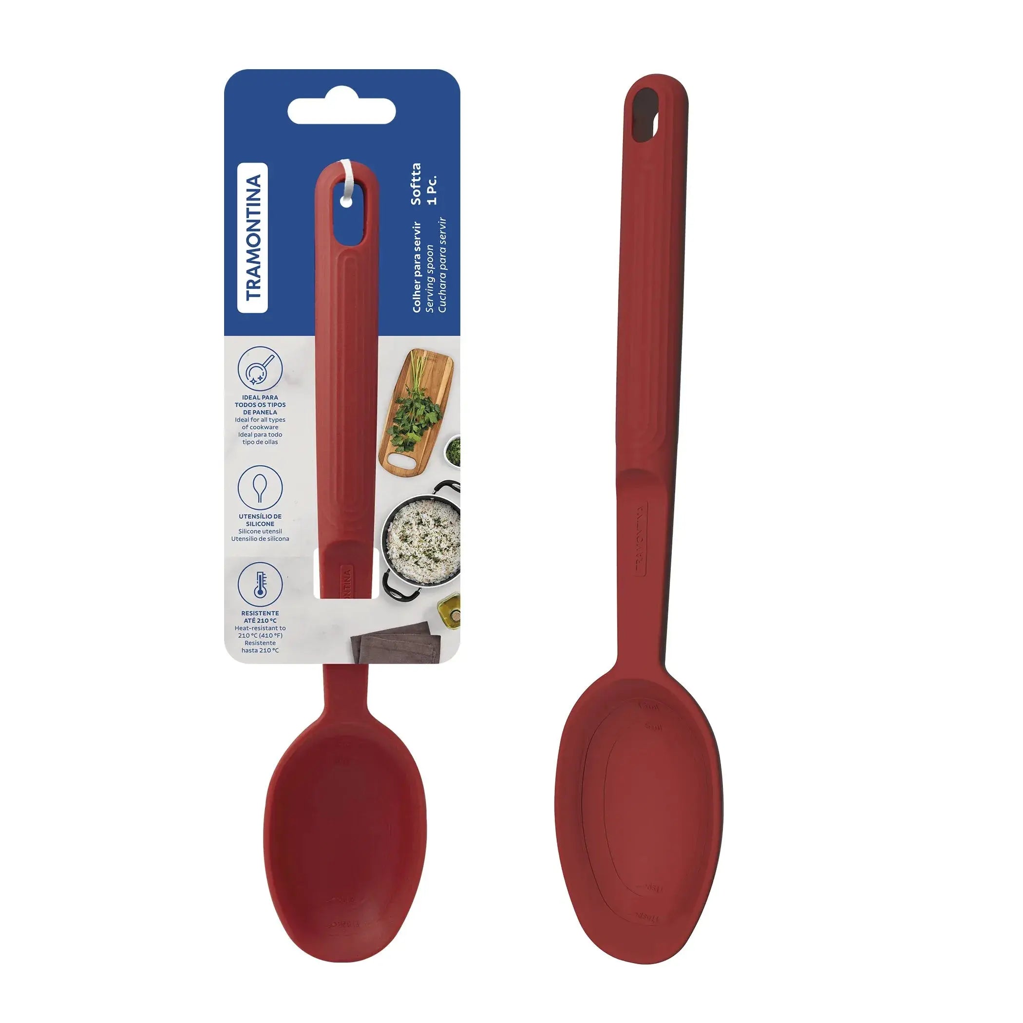 Softta Silicone Spoon - Red Tramontina