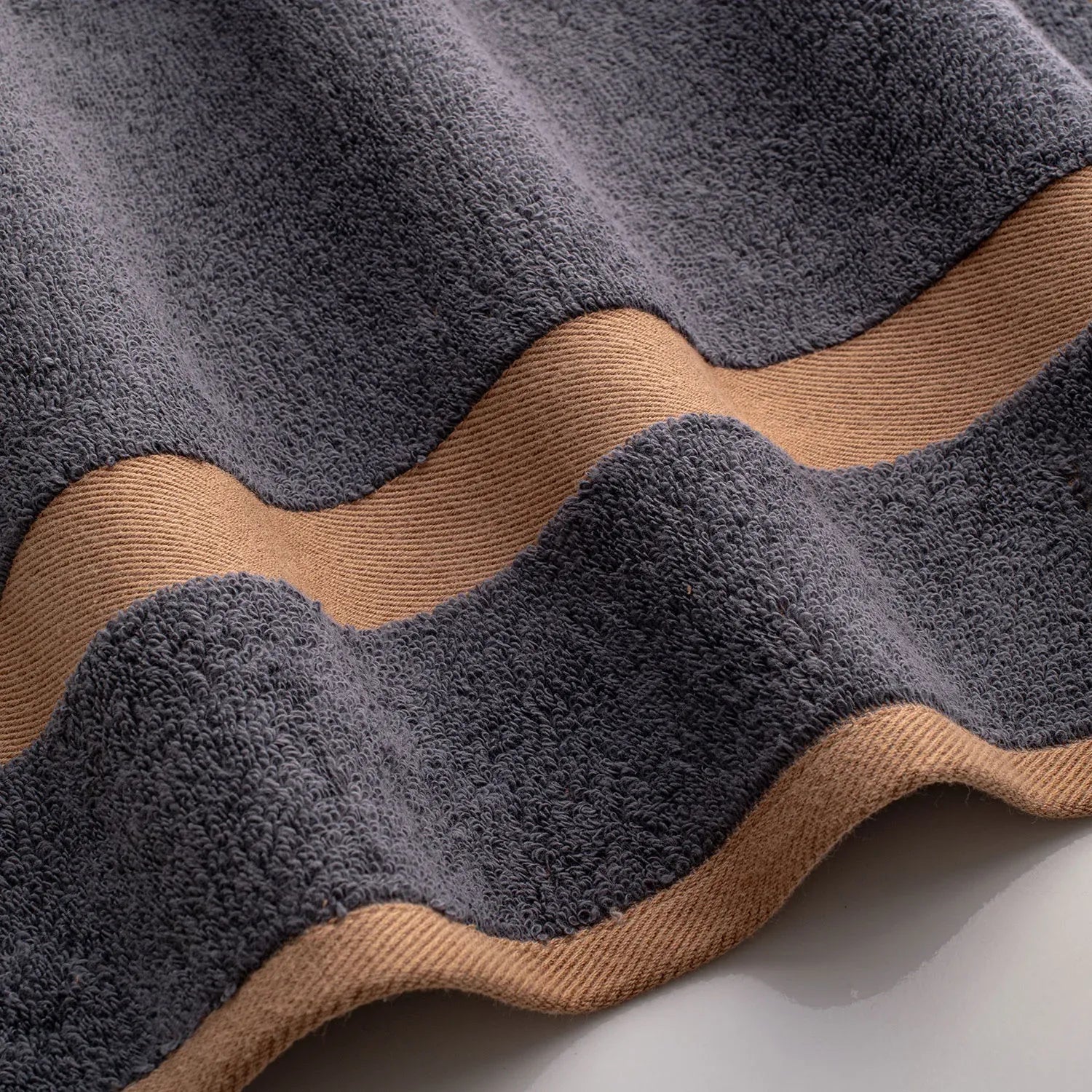 100% Luxury 2pcs Cotton Hand Towel - Pure Indulgence | Color : Dark Grey 04
