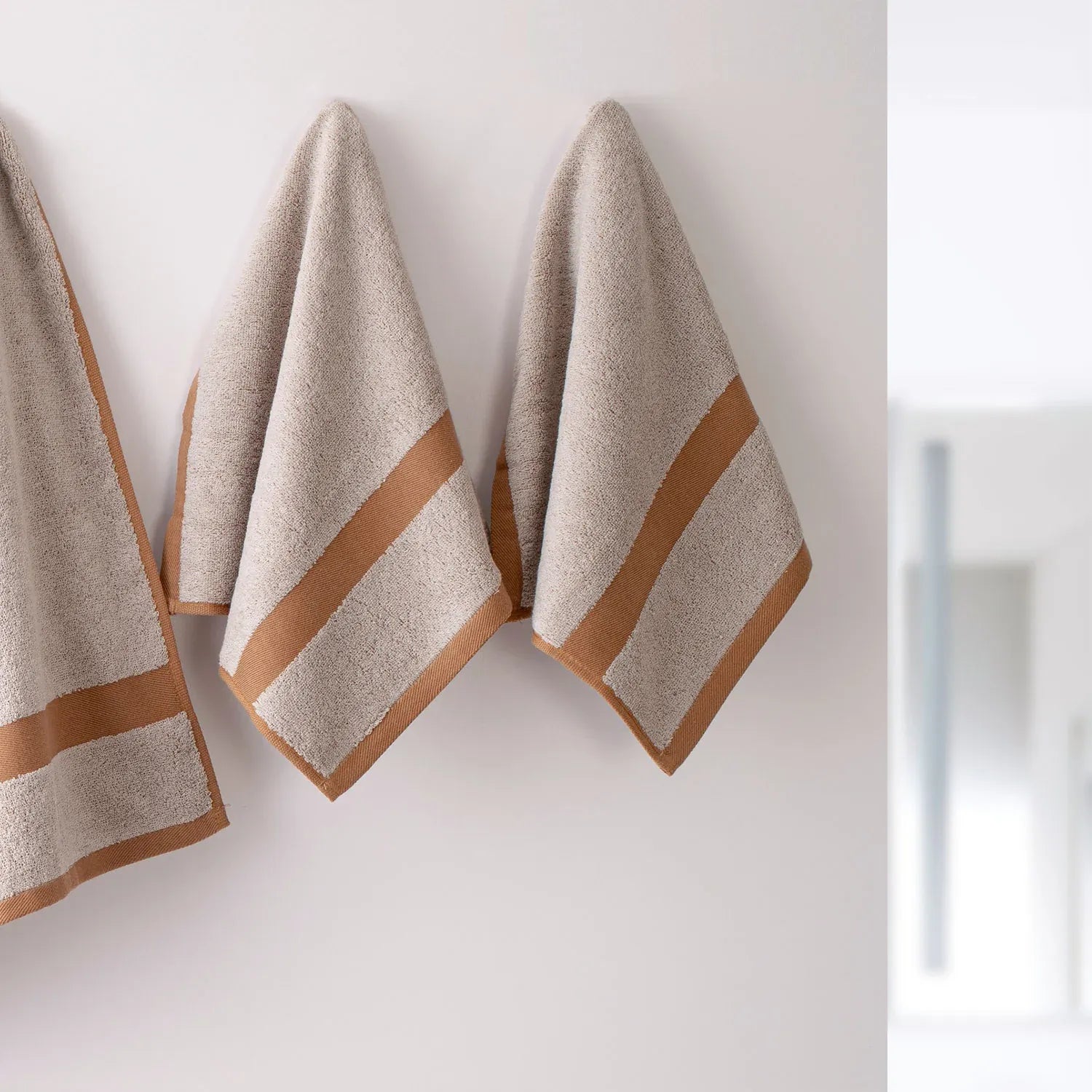 100% Luxury 2pcs Cotton Hand Towel - Pure Indulgence | Color : Off-White 04