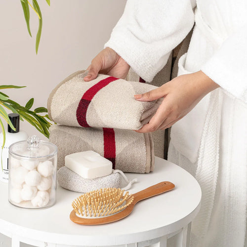 100% Luxury 2pcs Cotton Hand Towel - Pure Indulgence | Color : Coffee 02