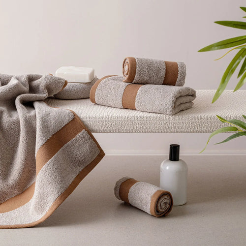 100% Luxury 2pcs Cotton Hand Towel - Pure Indulgence | Color : Off-White 04