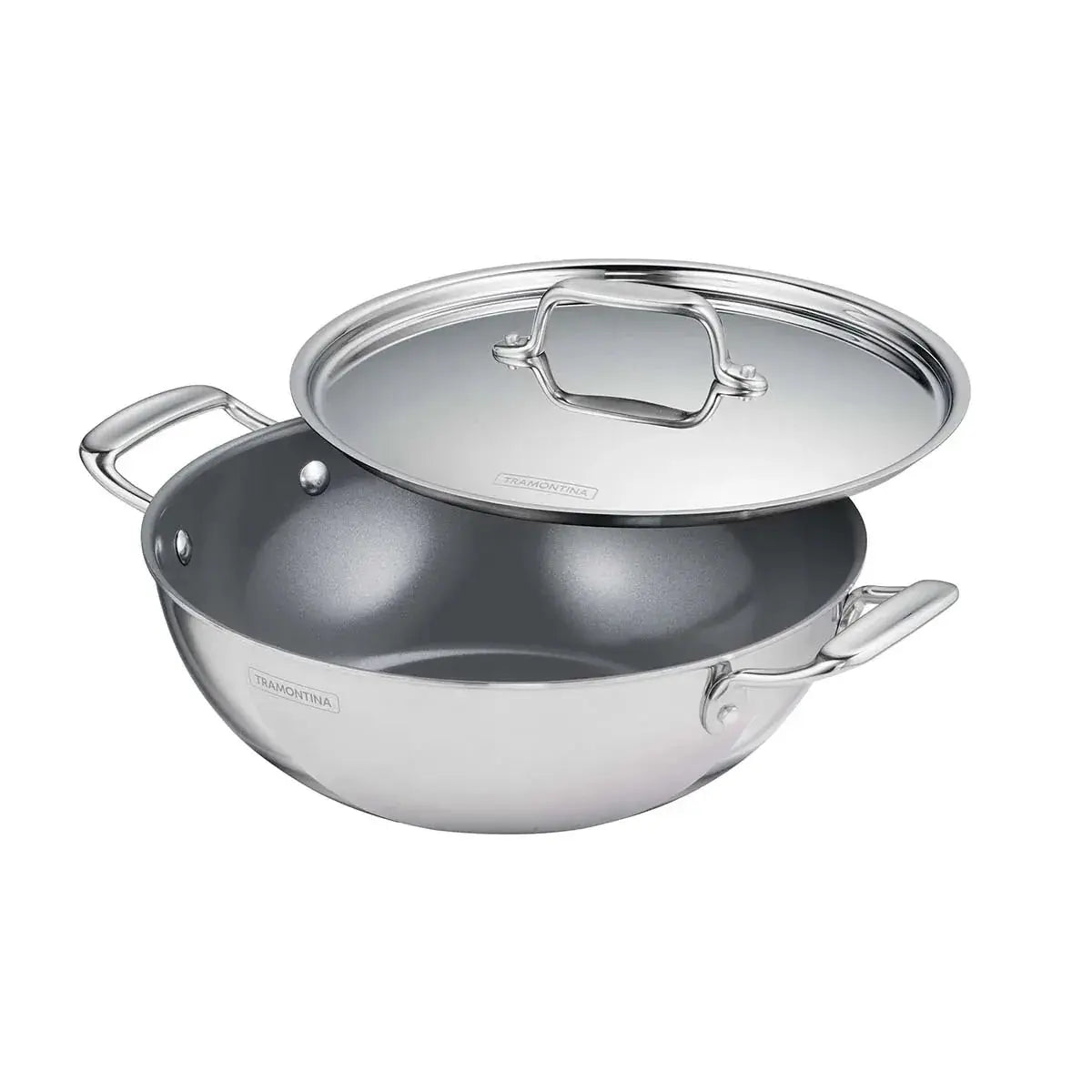 Fusao EX+ Triply Ceramic Kadai with SS Lid Tramontia