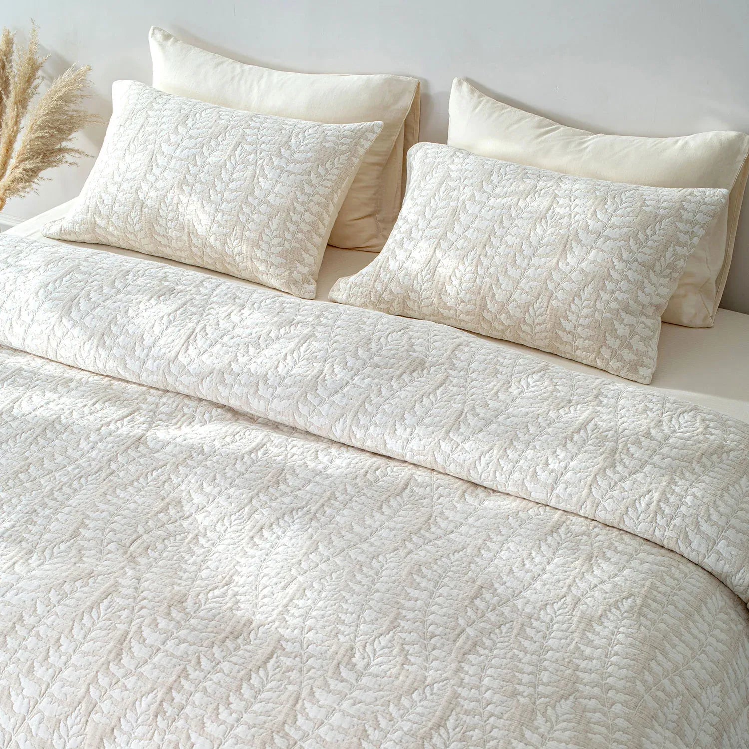 Linen Cotton JQ Bedding Collection - Everyday Softness | Color : Rowan