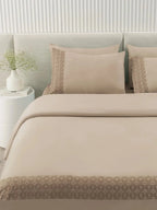 CLASSIQUE-LINEN KING BED SHEET SET | 1 KING BEDSHEET, 2Pcs PILLOW COVERS Sansaar A D'decor Brand