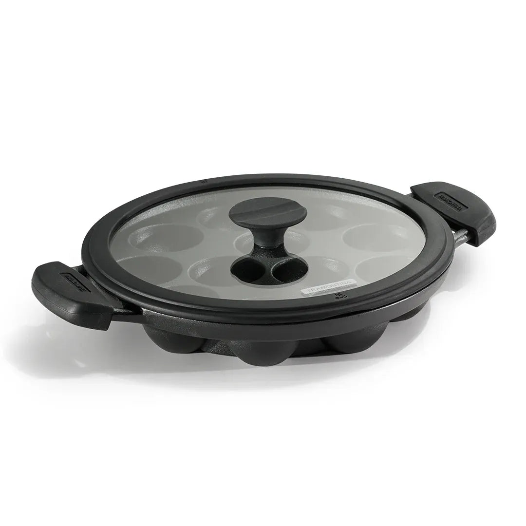 Titanex Pre-Seasoned Cast Iron Paniyaram/Appe Pan – 12 Pits