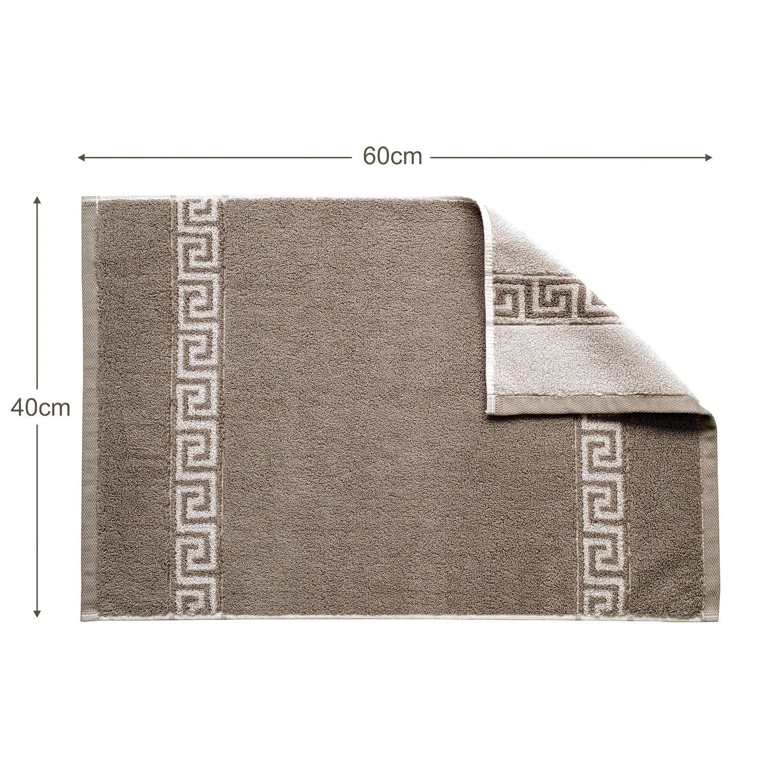 ROMA 2 Pcs Hand Towel - Border | Color : Mouse