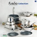 Fusao EX+ Triply Ceramic Deep Kadai with SS Lid Tramontina