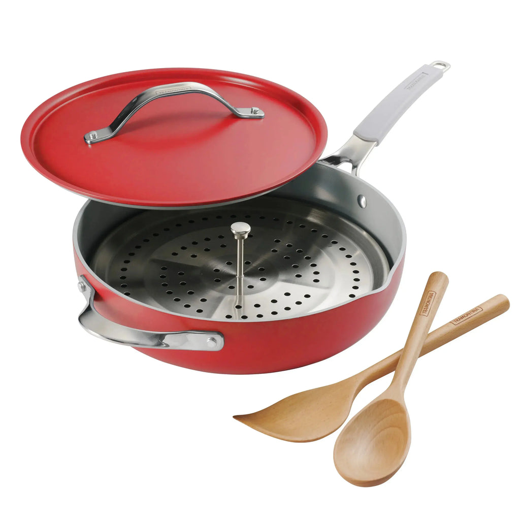 All-in-One Plus Pan 30cm/4.7L Red Tramontina